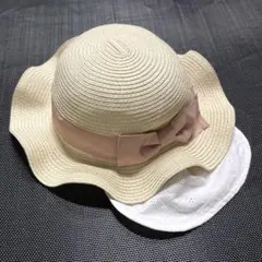 리본이 달린 밀짚모자, 50cm, 여아, 3세, 4세, 5세, 열사병 예방 소스