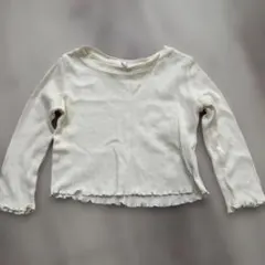 baby GAP リブ長袖カットソー ホワイト12-18m