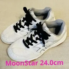 美品＊ムーンスター室内履き24.0cm バレーボールシューズ　靴紐２色あり
