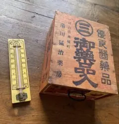 “쇼와 레트로” 도야마 제약 및 온도계