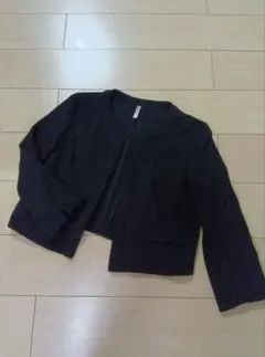 ROPÉ PICNIC ブラック ノーカラージャケット 38サイズ