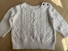 baby GAP アイボリー ケーブル編みニット