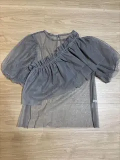 n*D様 肩フリルトップス　チュール