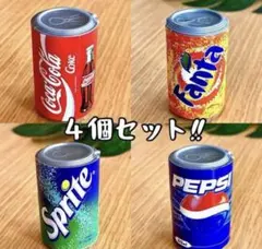 4個セット！新品☆ミニチュアマグネット ＊コーラ ペプシ ファンタ スプライト＊