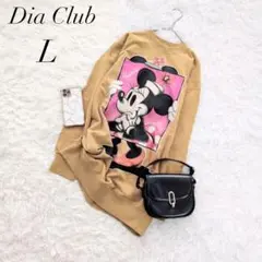 ディアクラブ/ミニープリントトレーナー/チュニック丈/綿100%/Lサイズ