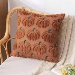 パンプキン刺繍 クッションカバー 秋インテリア