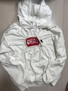 DIESEL パーカー ホワイト 刺繍ロゴのサムネイル