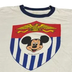 70-80’s Disney ミッキーマウス リンガーTシャツ
