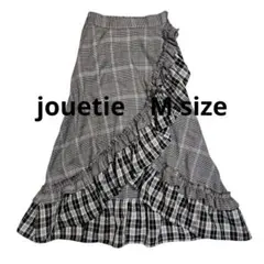 【jouetie】ジュエティ フレア スカート アシメ チェック フリル M