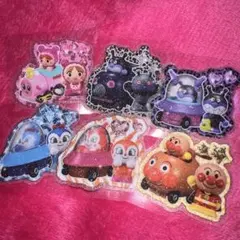 アンパンマン ステッカー シール 6枚セット ヒョウ柄 グリッター