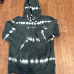 Champion グリーン タイダイ パーカー