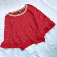 【JILL STUART】半袖ニット レッド系 FR