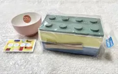 弁当箱　2段式　ブロック　レゴ　お椀　ピンク　キッズ　P:BLOCK 日本製