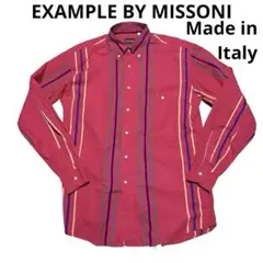 や*ん様 90sヴィンテージ　MISSONI 赤シャツ イタリア製 マルチストラのサムネイル