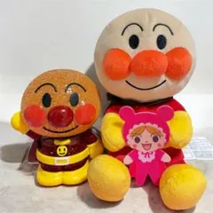 【新品】アンパンマン　まとめ売り　ぬいぐるみ&ライティングドール　2点セット