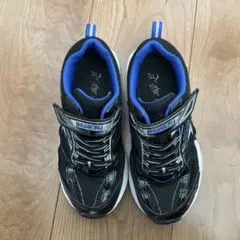 瞬足 ブラック/ブルー スニーカー 20cm