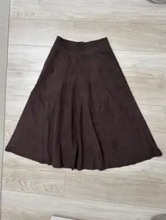 nano UNIVERSE ブラウン フレアスカート