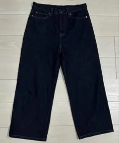 UNIQLO ユニクロ★ワイドストレートジーンズ デニムパンツ★26 インディゴ