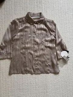 イトーヨーカドー　シースルー　カーディガン　長袖　トップス　ブラウン　茶