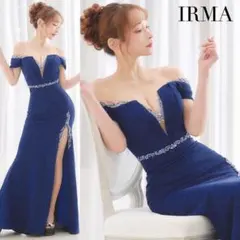 IRMA イルマ ビジュー ラメ ロングドレス 51997 DKBL sugar