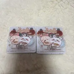 ちいかわ　アクリルシーンクリップ　モモンガ　古本屋(カニちゃん)　2点セット
