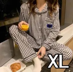 海外インポート パジャマ 前開き ギンガムチェック XL 新品未使用