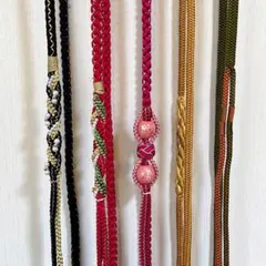 【訳あり商品の為破格販売です！】帯締め 5本セット 正絹 高級 振袖 成人式