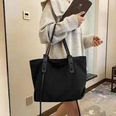 トートバッグ レディース バッグ オシャレなデザイン BLACK