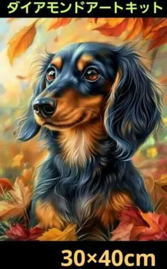 30×40cmダックスフンド　ダイヤモンドアート　キット