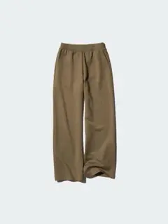 1回着用 美品 ユニクロ ドライスウェットワイドパンツ 丈長め オリーブ 3XL
