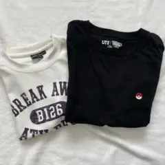 UNIQLO UT ポケモン Tシャツ 白Tシャツ2枚セット　140㎝　男の子のサムネイル