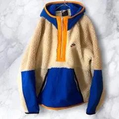 320 【ゆめまる着用】ナイキ☆ボアフリース ハーフジップ 刺繍ワンポイントロゴ