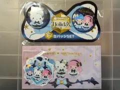 サンリオ ハッピーくじ F賞　缶バッジSET　H賞　ステッカーSET