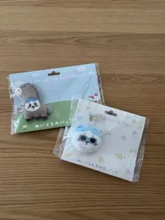 【新品未使用】ちいかわ　ハチワレ　ぬいぐるみおかおバッジセット UMA Baby
