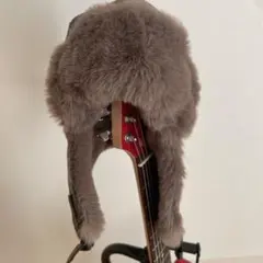 フェイクレザー フライトキャップ ブラウン