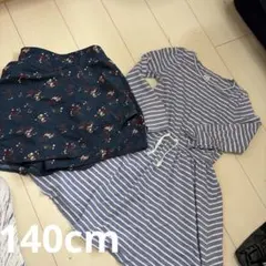 GAPボーダーワンピース mpsスカート風パンツ2枚セットのサムネイル