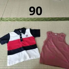 COMME CA ISM ポロシャツとタンクトップセット 90サイズ