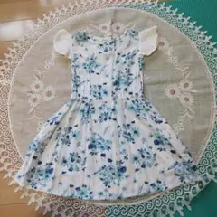 Seraph 花柄 レース袖 ワンピース 110cm　美品