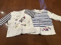familiar ストライプ柄 長袖Tシャツ2枚セット 90cm