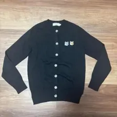 美品 MAISON Kitsuné メゾンキツネ ウールカーディガン ネイビー