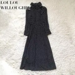 【美品✨】LOULOUWILLOUGHBY　ルルウィルビー　ワンピース　黒　花柄 美品✨】LOULOUWILLOUGHBY 黒 ルルウィルビー ワンピース 花柄