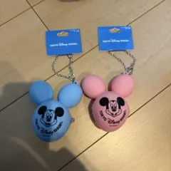 ディズニー バッグチャーム ケース付 風船 バルーン キーホルダー　2色