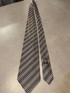 GUCCI シルク ストライプネクタイ グレー系