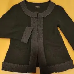 値下げ☆TOCCAフリル付長袖ニットジャケットのサムネイル