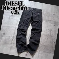 00s diesel black denim pants swag yokoのサムネイル