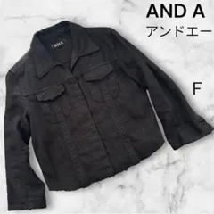 AND A アンドエー ブラックジャケット F 麻100％のサムネイル