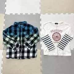 キッズ男の子　長袖トップス2枚セット　110cm