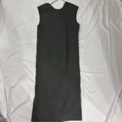 KBF ケービーエフ ロングワンピース ノースリーブ バックリボン グレー系