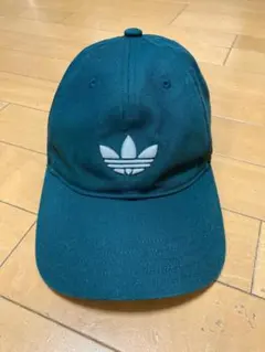 美品 adidas オリジナルス ミニロゴ キャップ グリーン