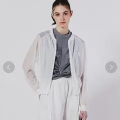 DOUBLE STANDARD CLOTHING　トリコットシアーブルゾン　白のサムネイル
